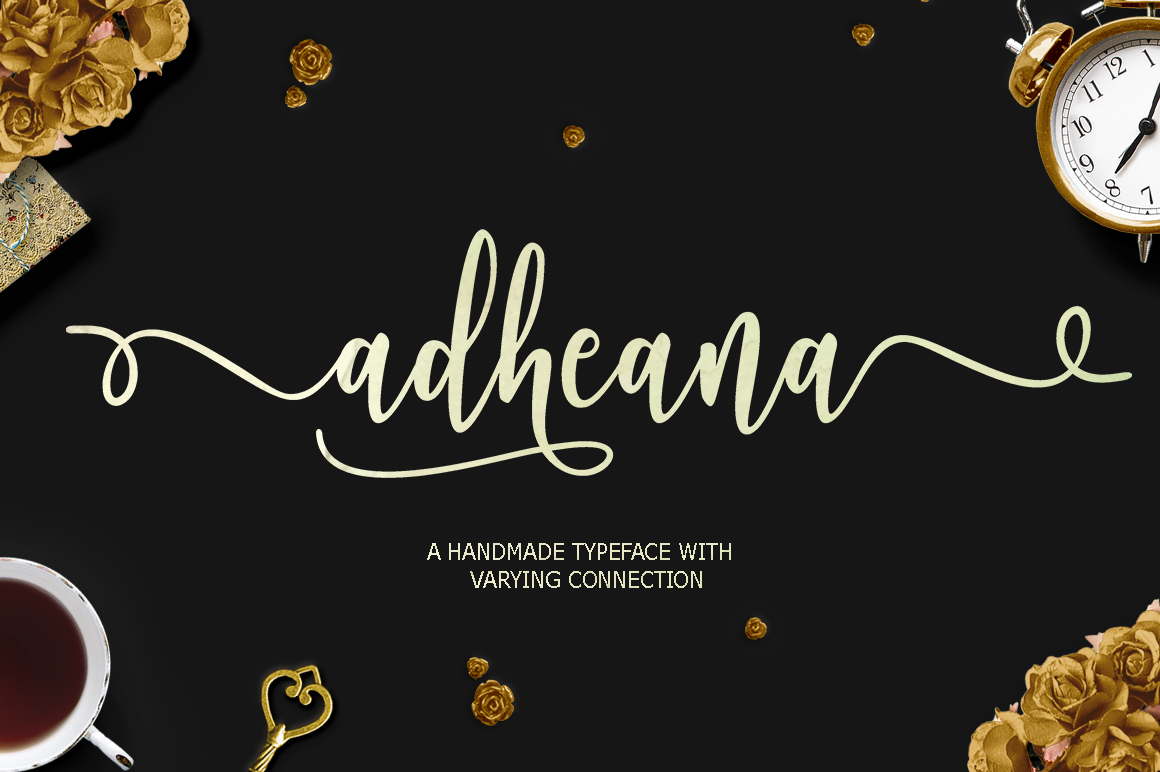Adheana Font: Hand-Brushed Script for Crafters