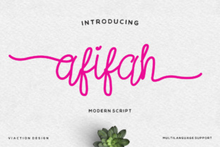 Afifah Script Font for Modern Editorial Design