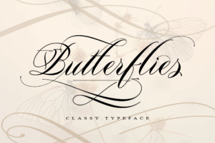 Butterflies Font: Elegant Calligraphy for Handmade Products