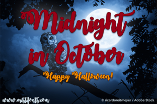 Midnight in October Font for Eerie Halloween Crafts