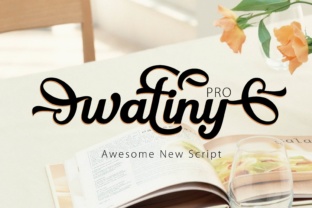 Wattiny Pro Font: Fluid Script for Branding and Die-Cut Packaging