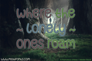 Where the Lonely Ones Roam Font for Editorial Design
